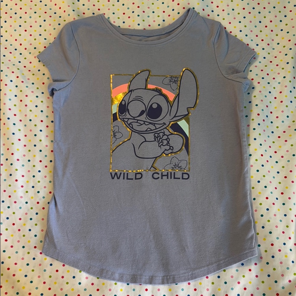 Wild Child Graphic Kids T-Shirt - Stitch EUC